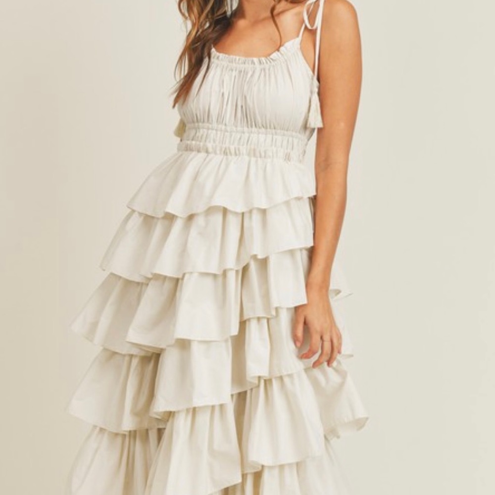 Tiered Ruffle MIDI Dress NEW without tags in packaging - Picture 3 of 3